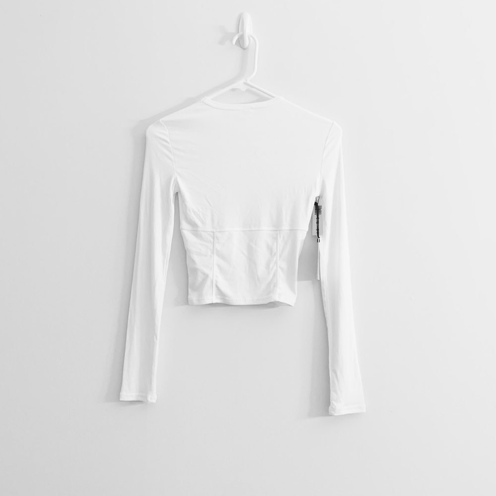NWT Aritzia Sunday Best White Dove Long Sleeve Top XS - Picture 3 of 12